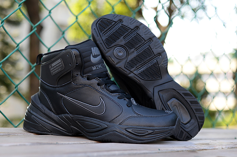 Men Nike M2K Tekno Mid All Black Shoes